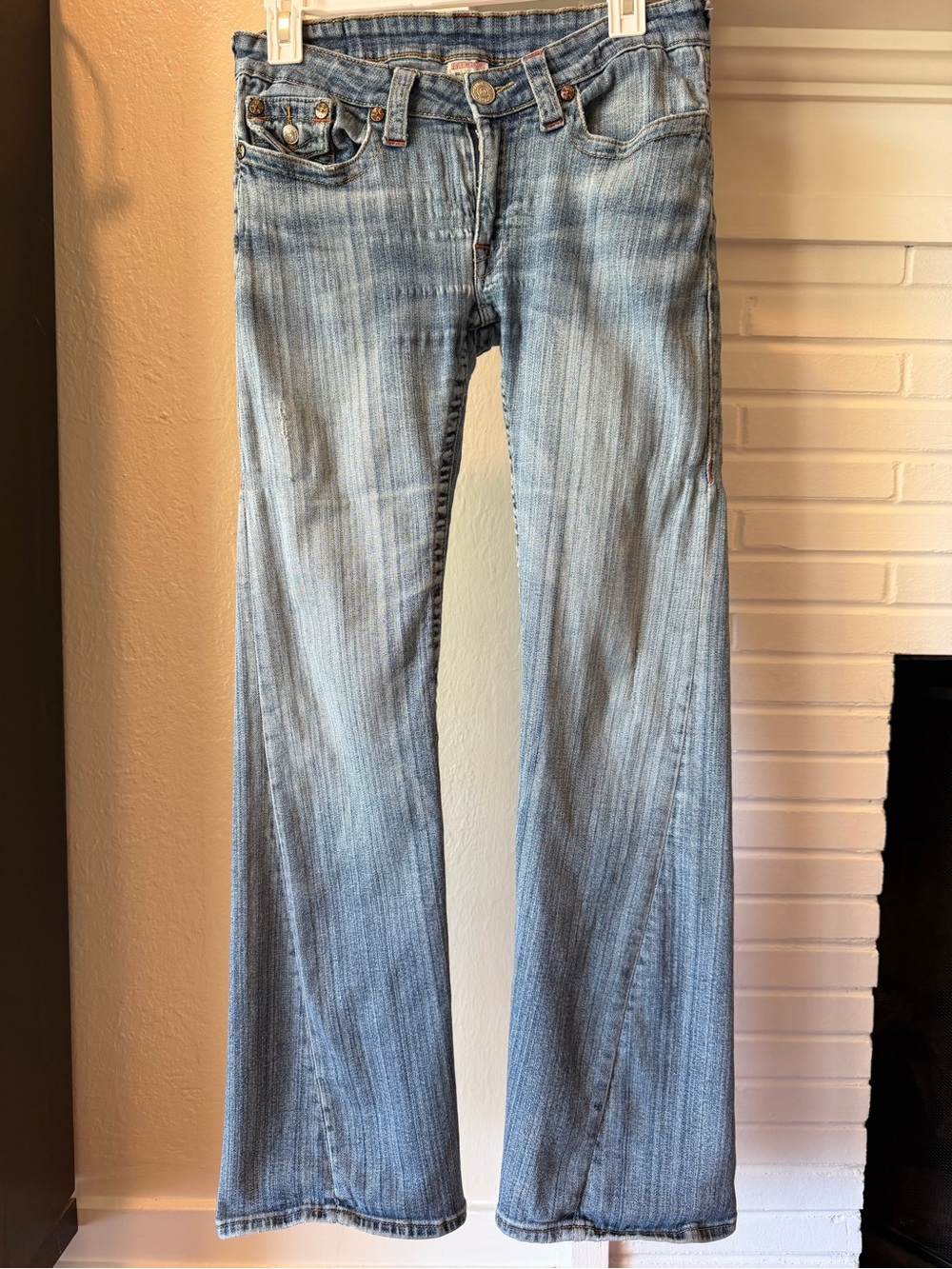 True Religion Light Blue Wide Leg Jeans Size 30